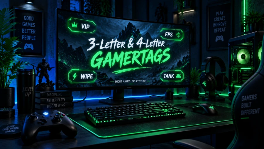 350+ Best 3-Letter and 4-Letter Gamertags