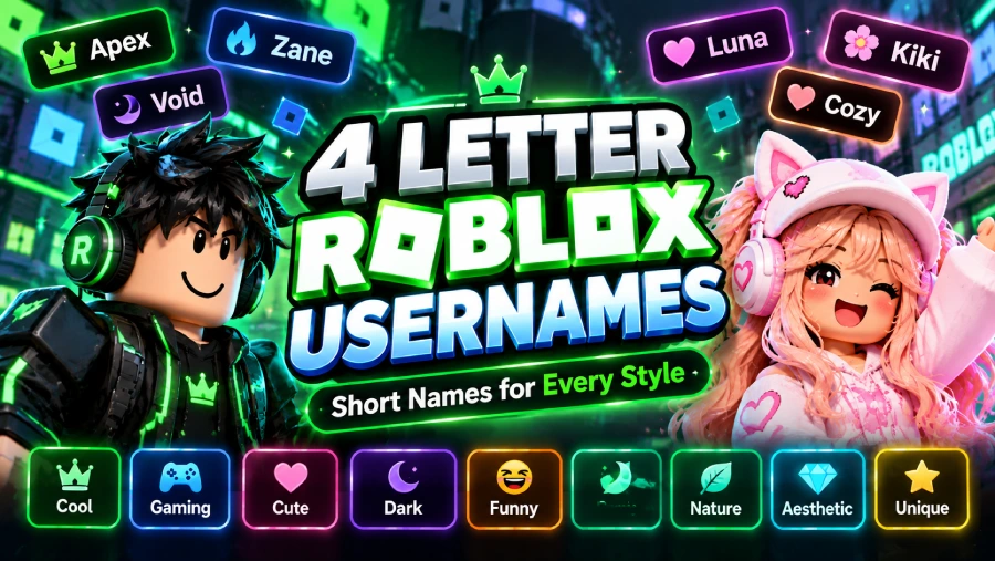 530+ 4 Letter Roblox Usernames: Short Names for Every Style